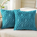 decorUhome Summer Throw Pillow Covers 22x22 Inch Set of 2, Soft Plush Faux Wool by decorUhome