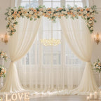 20ft x 15ft Champagne Tulle Backdrop Curtain - Image 2