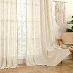 LAMIT Natural Linen Curtains 108 Inch - Image 9