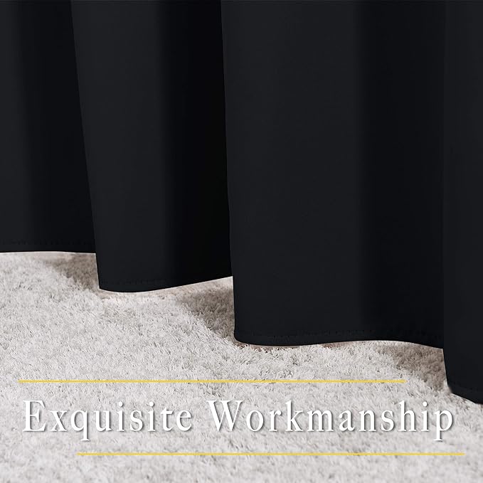 NICETOWN Black Out Curtains 96 inches Long, Grommet Thermal Insulated Blackout - Image 4