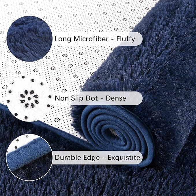 Chicrug Soft Runner Rug for Bedroom Living Room Plush Fluffy Rug 2x10 Feet - Image 6