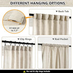 MYSKY HOME Boho Curtains Farmhouse Living Room Curtain Drapes, Light Filtering - Image 3