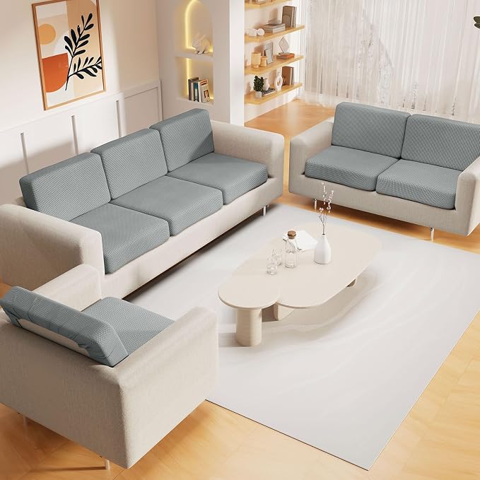 hyha Waterproof Sectional Couch Covers, Non Slip Sofa Couch Cushion Covers L - Image 2