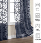 OWENIE Furman Sheer Curtains 84 inches Long - Image 3