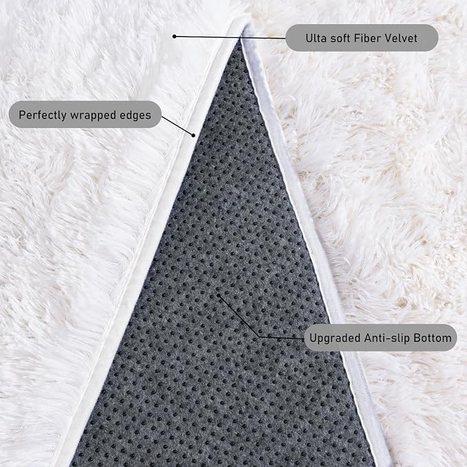 Rugs for Living Room 8x10, Soft Shaggy Modern Shag Area Rug for Bedroom - Image 5