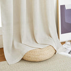 NICETOWN Linen Flax Semi Sheer Curtains 94" Length, Grommet Window Treatments - Image 9