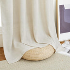 NICETOWN Flax Linen Semi Sheer Curtains 96 inches Long, Grommet Vertical Drapes - Image 7