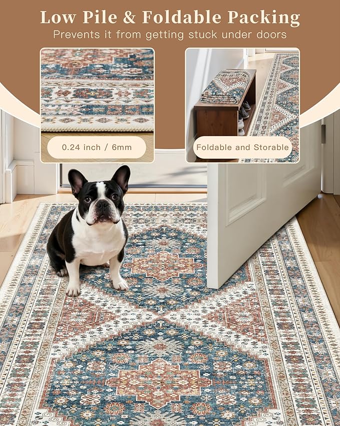 Madane Washable Runner Rug - Image 6