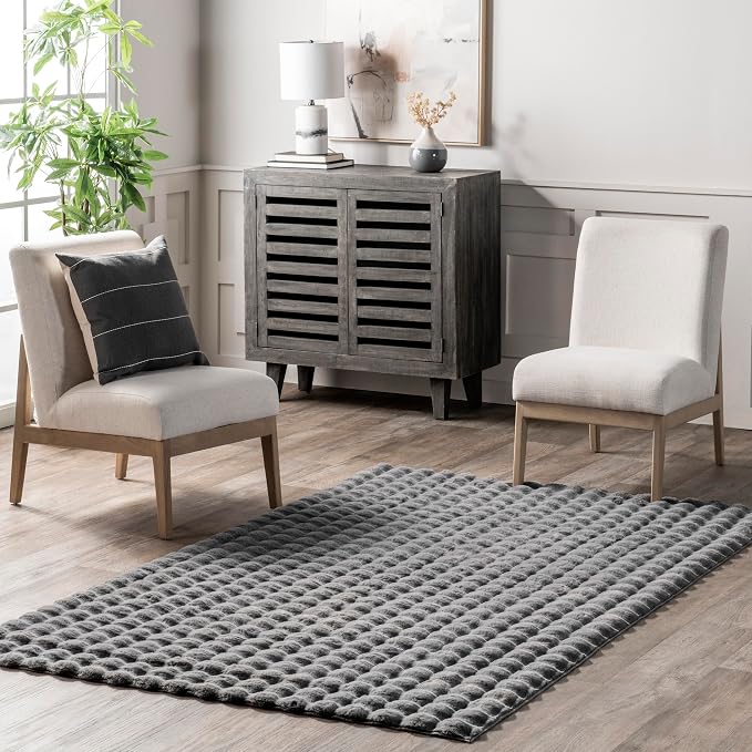 nuLOOM 3'9' x 6' Cozy Plush Area Rug, Machine Washable, Soft Fluffy Shag Carpet by nuLOOM