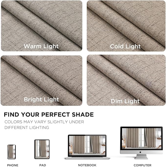 Joydeco 100% Blackout Curtains for Bedroom - Image 8