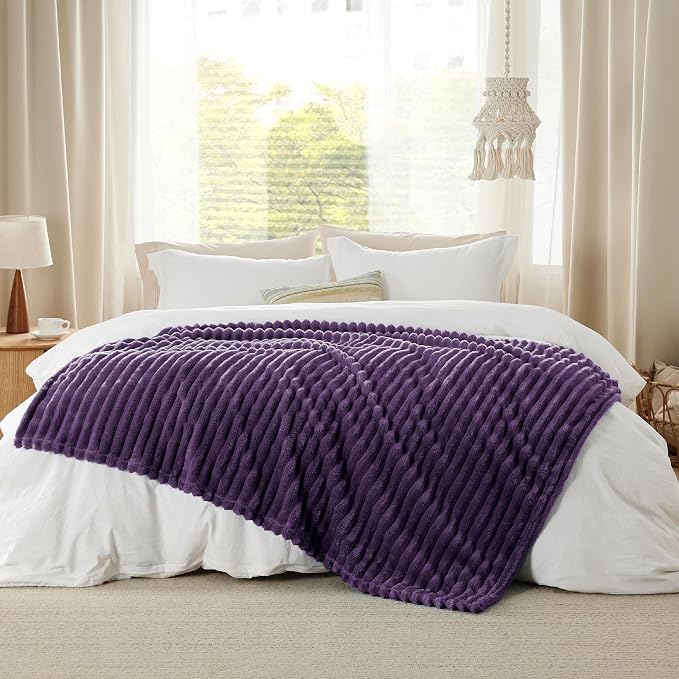 Bedsure GentleSoft Purple Throw Blanket - Image 9