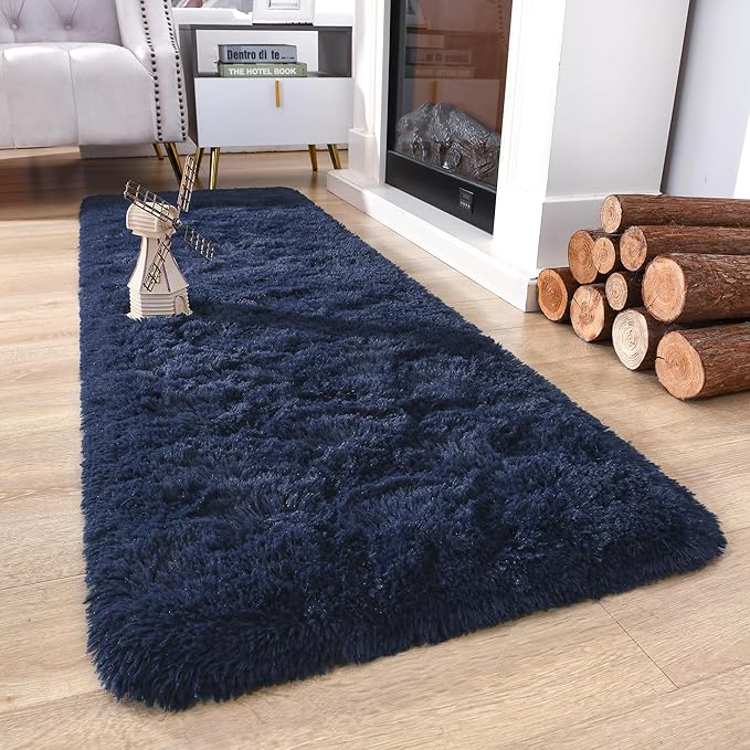 Chicrug Soft Runner Rugs for Bedroom Living Room Plush Fluffy Rug 2x7 Feet - Image 3