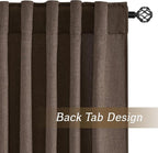 RYB HOME Natural Linen Sheer Curtains 96 inches Long - Image 3