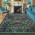 8x10 Area Rugs for Living Room: Floral Washable Rug Vintage Large Soft Boho by PLHXFRSoftAreaRugs