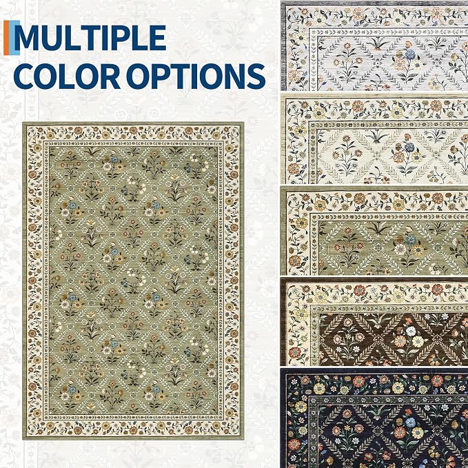 GarveeHome Living Room Rug 5x7 Rug Machine Washable Stain Resistant Area Rug - Image 8