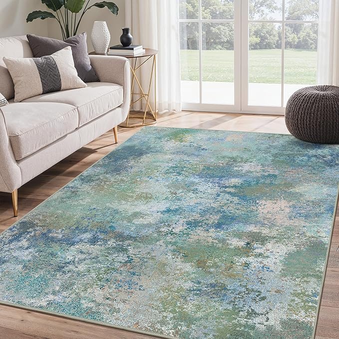 Area Rugs 5x7 for Living Room Bedroom, Modern Abstract Machine Washable Rug by BEIMO