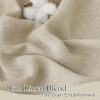 RYB HOME Semi Sheer Curtains for Bedroom, Airy Solid Sheer Window Curtain - Image 3