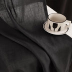 Black Linen Curtains 63 inches Long - Image 4