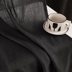 Black Linen Curtains 144 inches Long - Image 3