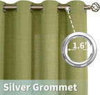 LAMIT Moss Green Linen Curtains 72 inches Long - Image 5