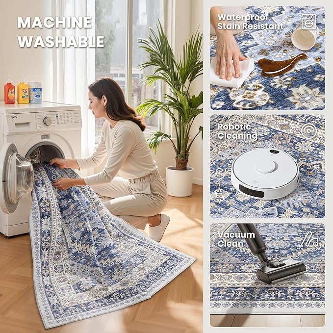 zesthome 3x5 Rug Ultra Soft Washable Rug, Non Slip Area Rug Indoor Entrance - Image 5