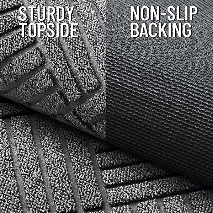OLANLY Front Door Mat Outside Entrance 59x23, Heavy Duty Sturdy Natural Rubber - Image 3