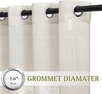 NICETOWN polyester Curtains for Windows 96 inch Length, Grommet Semi Sheer - Image 2