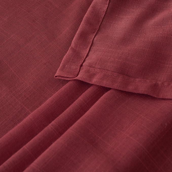 BGment Semi Sheer Burgundy Curtains - Image 8