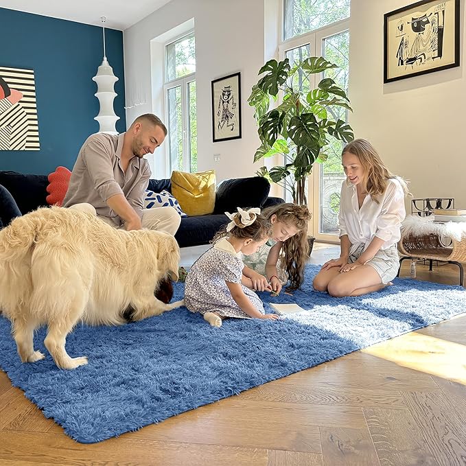 OLANLY Area Rugs for Living Room Bedroom, Machine Washable 4x5.9 ft Soft Fluffy - Image 7