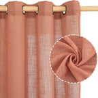 LAMIT Extra Long Linen Curtains 108 inch Long - Image 2