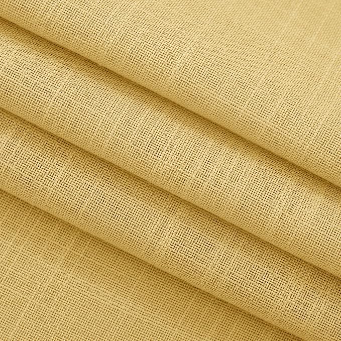 Gold Curtains for Living Room Back Tab Modern Farmhouse Semi Sheer Curtains 108 - Image 6