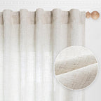 MYSKY HOME Kitchen Window Curtains Half Sheer Drapes 45 Inches Long, Boho by MYSKYHOME