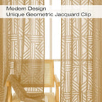 Simplebrand Sheer Gold Kitchen Curtains 24 Inch Length Tier Curtains 2 Panels - Image 4