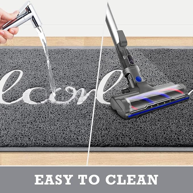 CozyBounty Grey Door Mat Welcome Mats Outdoor Indoor Non-Slip Doormat - Image 7