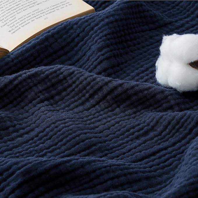 Bedsure 100% Cotton Muslin Blanket King Size by BEDSURE