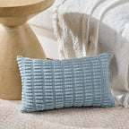 Fancy Homi 4 Packs Boho Light Blue Decorative Throw Pillow Covers 12x20 Inch - Image 2