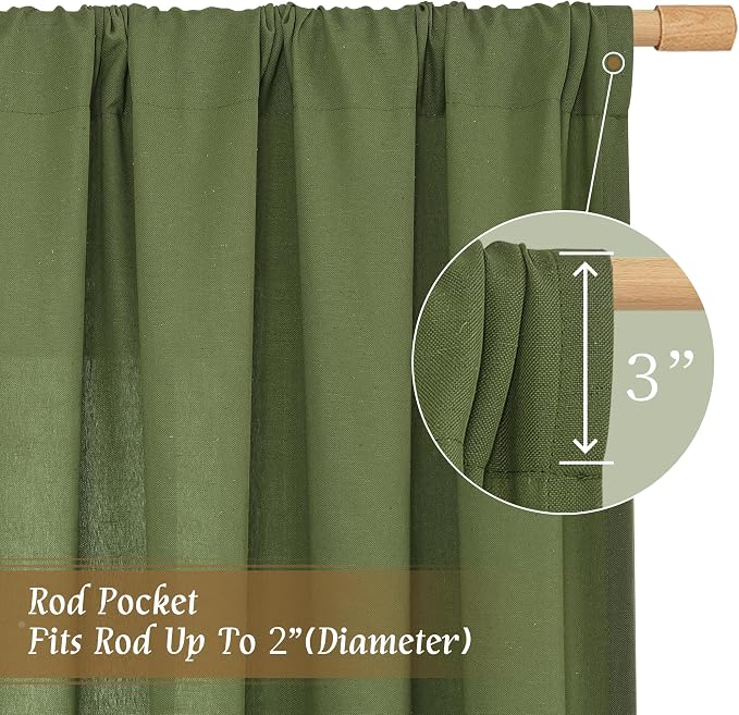 LAMIT Linen Blended Curtains 84 inch - Image 3
