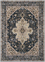 Area Rugs 9x12 Vintage Rug: Large Washable Living Room Rug Retro Medallion - Image 8