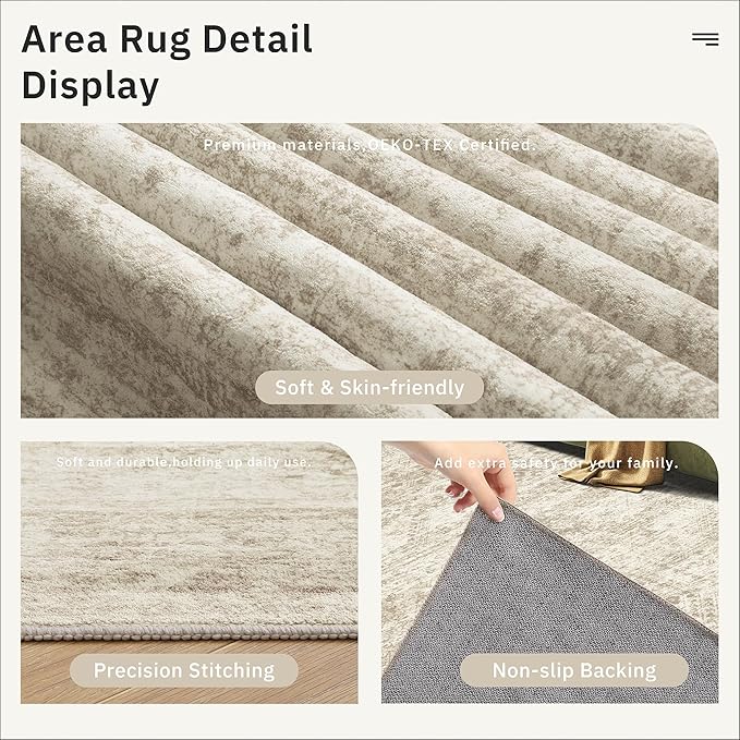 Runner Rug 3x8 Washable Non-Slip Hallway Runner Rugs - Image 6