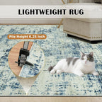 8x10 Area Rugs for Living Room Washable Rug: Anti-Skid Abstract Modern Living - Image 6