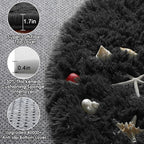 ONASAR Black Round Rugs 7ft for Living Room, Fluffy Bedroom Circle Area Rug - Image 2