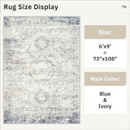 6x9 Area Rug for Living Room Washable 6x9 Non-Slip Modern Rugs for Bedroom - Image 5
