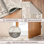 Hazo Haus Boho 2x7 Long Runner, Neutral Farmhouse Hallway Rug, Small Throw - Image 5