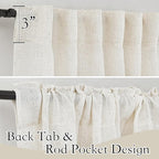 RYB HOME Flax Linen Blend Curtains - Image 2