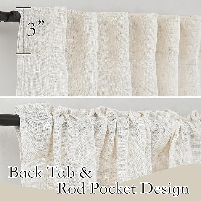 RYB HOME Linen Sheer Curtains - Image 2