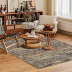 Washable Area Rug 5' x 7' Vintage Traditional Persian Mat - Image 2