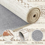 Nakagishi Area Rugs 8x10 Living Room: Washable Boho Large Neutral Soft - Image 3