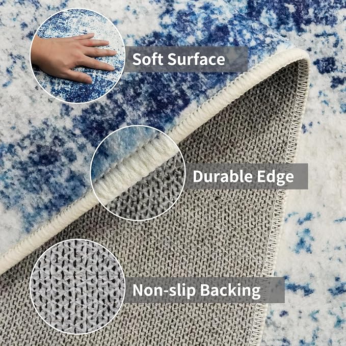 3x10 Washable Runner Rug for Hallway: Non Slip Runners Rugs Easy-to-Clean - Image 5