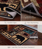 YIHOUSE Washable Entryway Rug, 2x3 Rustic Cabin Area Rug, Non-Slip Indoor Door - Image 4