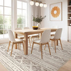 Nakagishi 10x14 Area Rugs Living Room: Washable Boho Large Neutral Soft - Image 6